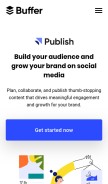 How buffer.com looks like on a mobile device such as an iPhone.