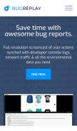 How bugreplay.com looks like on a mobile device such as an iPhone.
