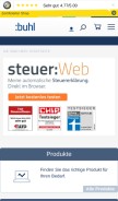 How buhl.de looks like on a mobile device such as an iPhone.