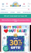 How buildabear.com looks like on a mobile device such as an iPhone.