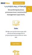 How buildfitters.com looks like on a mobile device such as an iPhone.