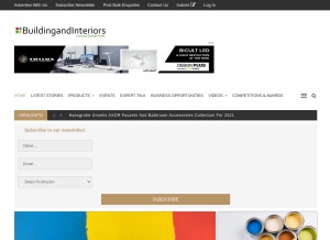 How buildingandinteriors.com looks like on a tablet such as an iPad.
