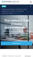 How buildingconnected.com looks like on a mobile device such as an iPhone.