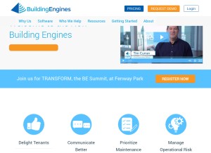 How buildingengines.com looks like on a tablet such as an iPad.