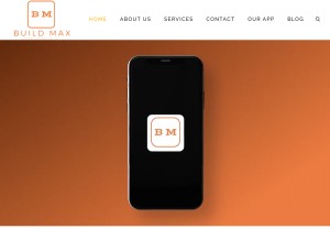 How buildmax.ca looks like on a tablet such as an iPad.