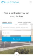 How buildzoom.com looks like on a mobile device such as an iPhone.