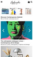 How bukowskis.com looks like on a mobile device such as an iPhone.