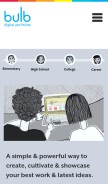 How bulbapp.com looks like on a mobile device such as an iPhone.