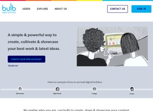 How bulbapp.com looks like on a tablet such as an iPad.