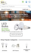 How bulbs.com looks like on a mobile device such as an iPhone.
