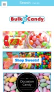 How bulkecandy.com looks like on a mobile device such as an iPhone.