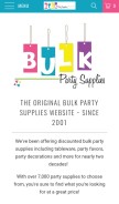 How bulkpartysupplies.com looks like on a mobile device such as an iPhone.