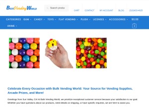 How bulkvendingworld.com looks like on a tablet such as an iPad.