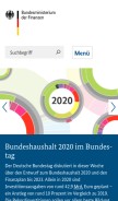 How bundesfinanzministerium.de looks like on a mobile device such as an iPhone.