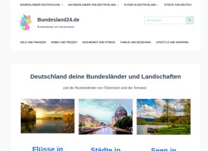 How bundesland24.de looks like on a tablet such as an iPad.