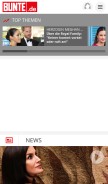 How bunte.de looks like on a mobile device such as an iPhone.