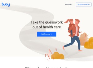 How buoyhealth.com looks like on a tablet such as an iPad.