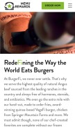 How burgerfi.com looks like on a mobile device such as an iPhone.
