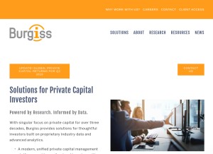 How burgiss.com looks like on a tablet such as an iPad.