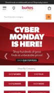 How burkesoutlet.com looks like on a mobile device such as an iPhone.