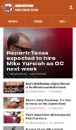 How burntorangenation.com looks like on a mobile device such as an iPhone.