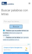How buscapalabra.com looks like on a mobile device such as an iPhone.