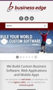 How busedge.com looks like on a mobile device such as an iPhone.