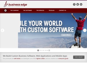 How busedge.com looks like on a tablet such as an iPad.