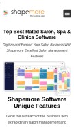 How business.shapemore.com looks like on a mobile device such as an iPhone.