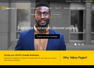 How business.yellowpages.ca looks like on a tablet such as an iPad.