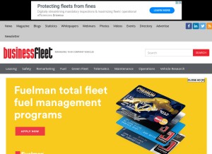 How businessfleet.com looks like on a tablet such as an iPad.
