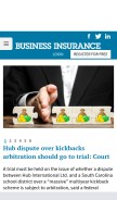 How businessinsurance.com looks like on a mobile device such as an iPhone.