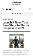 How businessnews.site looks like on a mobile device such as an iPhone.