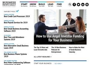 How businessnewsdaily.com looks like on a tablet such as an iPad.