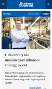 How businessobserverfl.com looks like on a mobile device such as an iPhone.