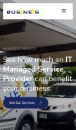 How businetsinc.com looks like on a mobile device such as an iPhone.