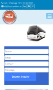 How busrentdubai.ae looks like on a mobile device such as an iPhone.