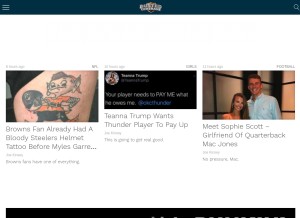 How bustedcoverage.com looks like on a tablet such as an iPad.