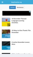 How busyteacher.org looks like on a mobile device such as an iPhone.