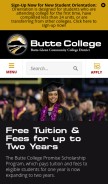 How butte.edu looks like on a mobile device such as an iPhone.