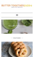 How buttertogetherkitchen.com looks like on a mobile device such as an iPhone.