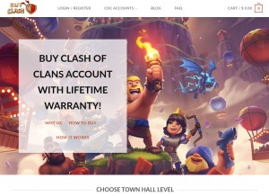 How buy-clash.com looks like on a tablet such as an iPad.