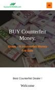 How buycounterfeitbills.com looks like on a mobile device such as an iPhone.