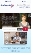 How buydomains.com looks like on a mobile device such as an iPhone.