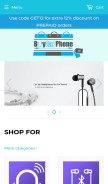 How buyearphone.in looks like on a mobile device such as an iPhone.