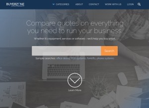 How buyerzone.com looks like on a tablet such as an iPad.