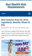 How buyhealthyhub.com looks like on a mobile device such as an iPhone.