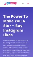 How buylikesservices.com looks like on a mobile device such as an iPhone.