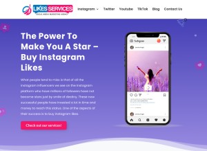 How buylikesservices.com looks like on a tablet such as an iPad.