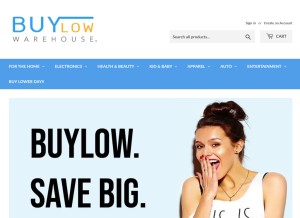 How buylowwarehouse.com looks like on a tablet such as an iPad.
